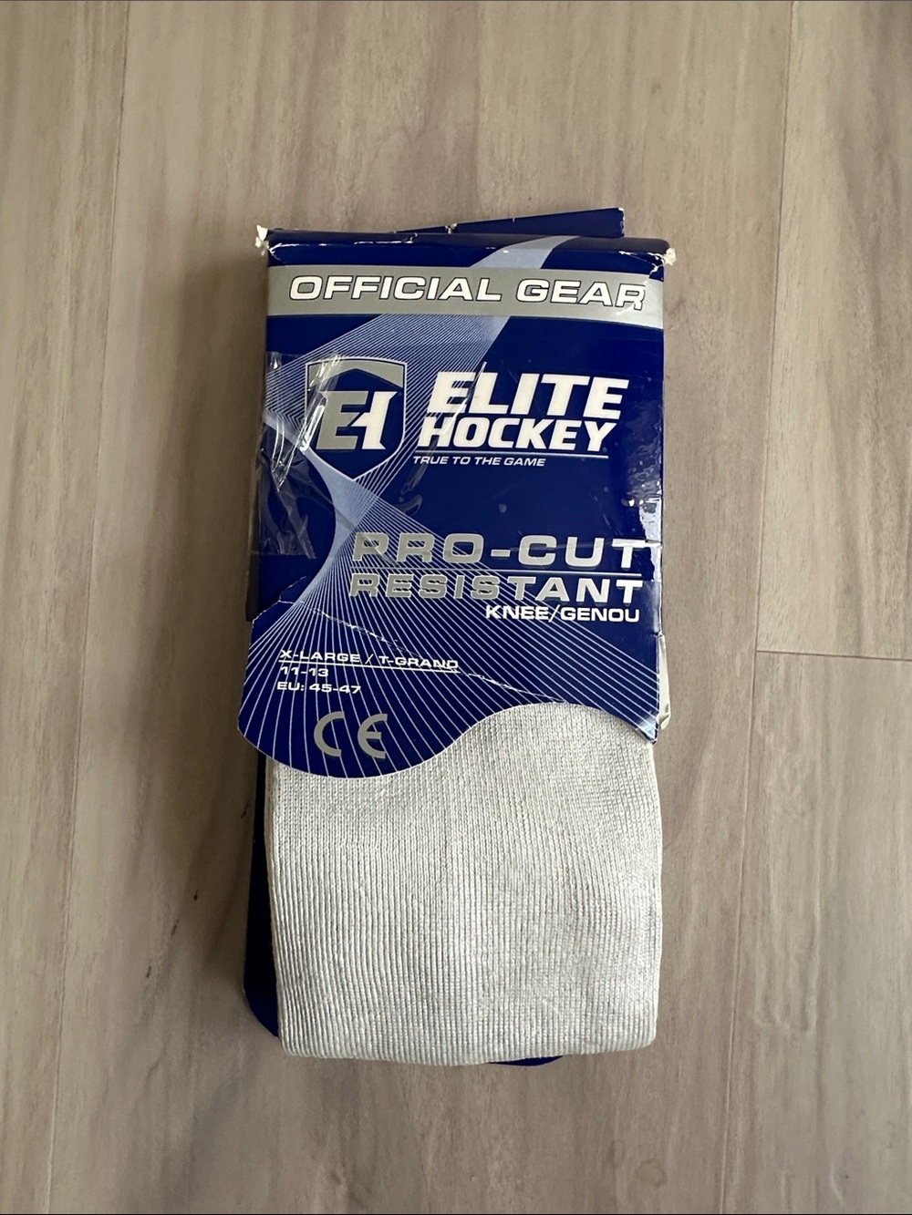 Elite Hockey Pro-Cut Resistant Knee Socks - White